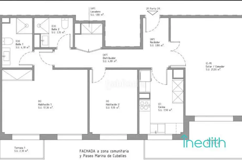 Wohnung zum Verkauf in Cubelles mit Klimaanlage, Heizung und Terrasse
