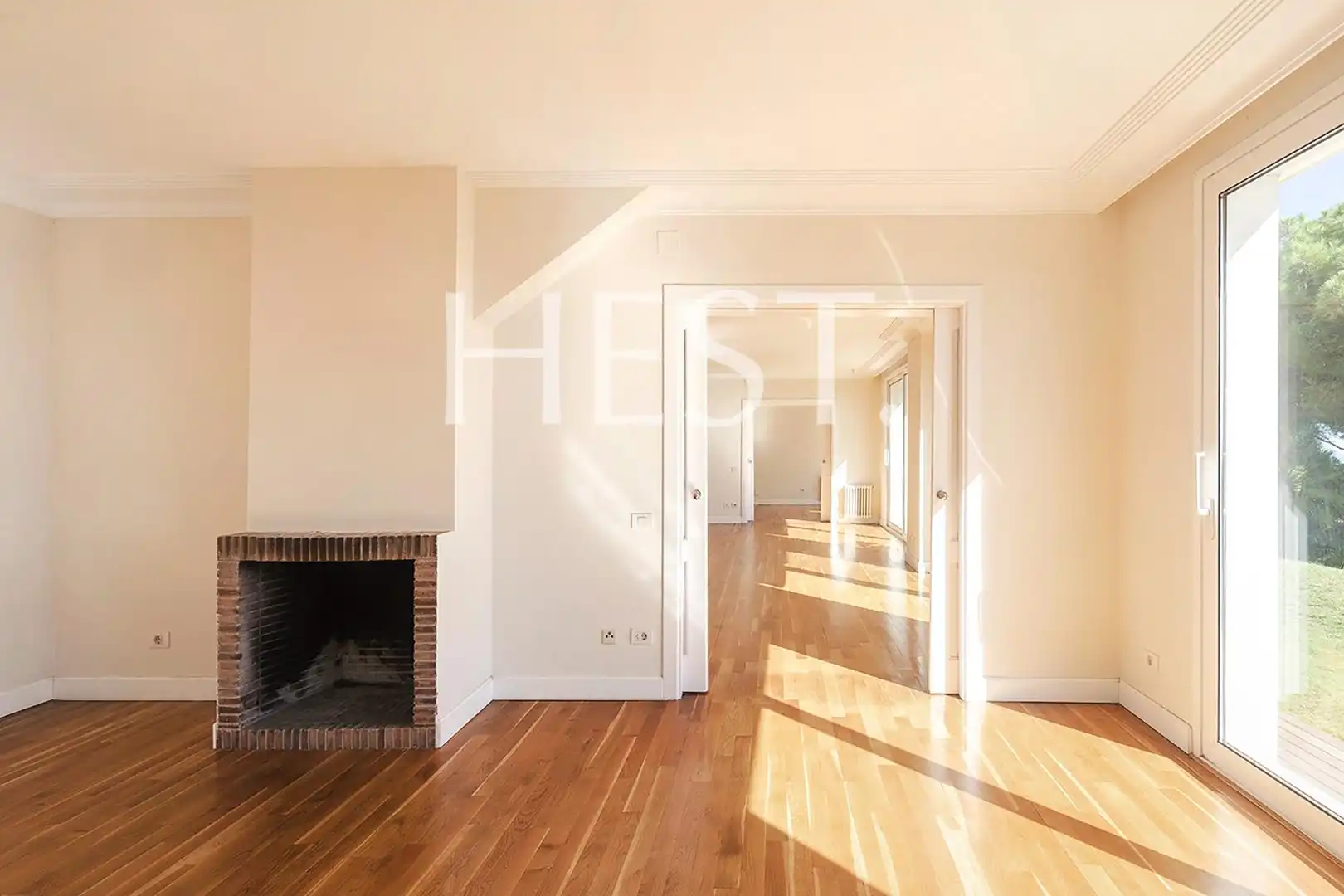 Sala de estar de Casa o chalet de alquiler en Barcelona con Aire acondicionado, Calefacción y Jardín privado