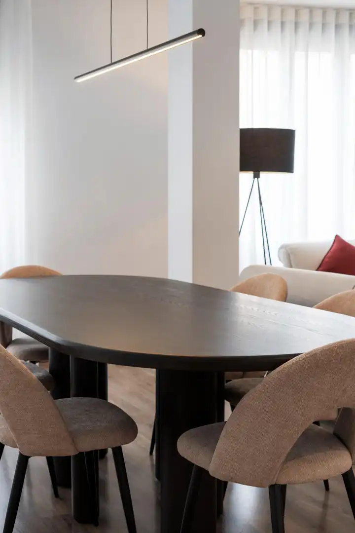 Dining room of Flat for rent in Valencia  with Air Conditioner, Heating and Furnished