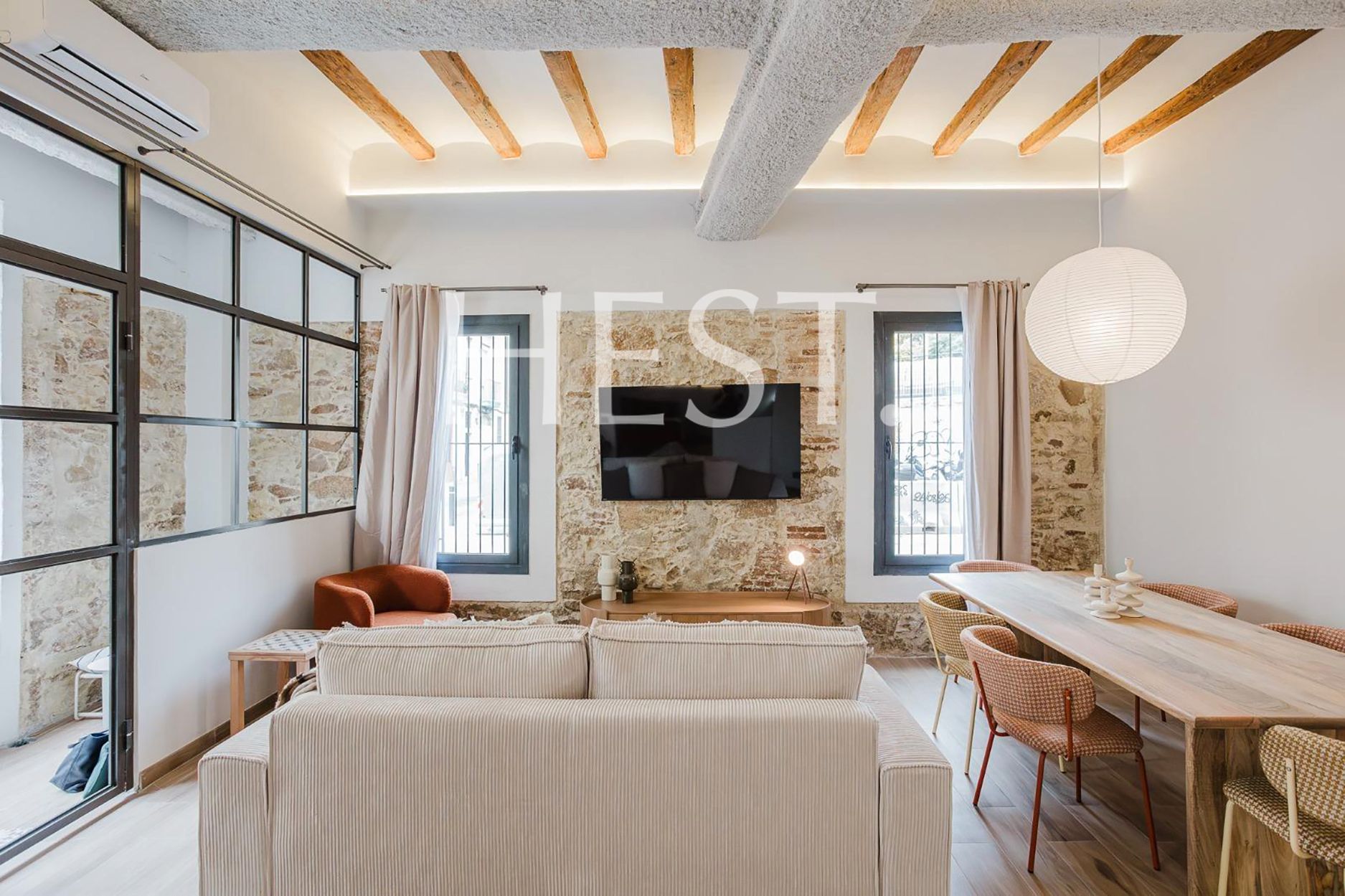 Sala d'estar de Pis en venda en  Barcelona Capital amb Aire condicionat, Calefacció i Parquet