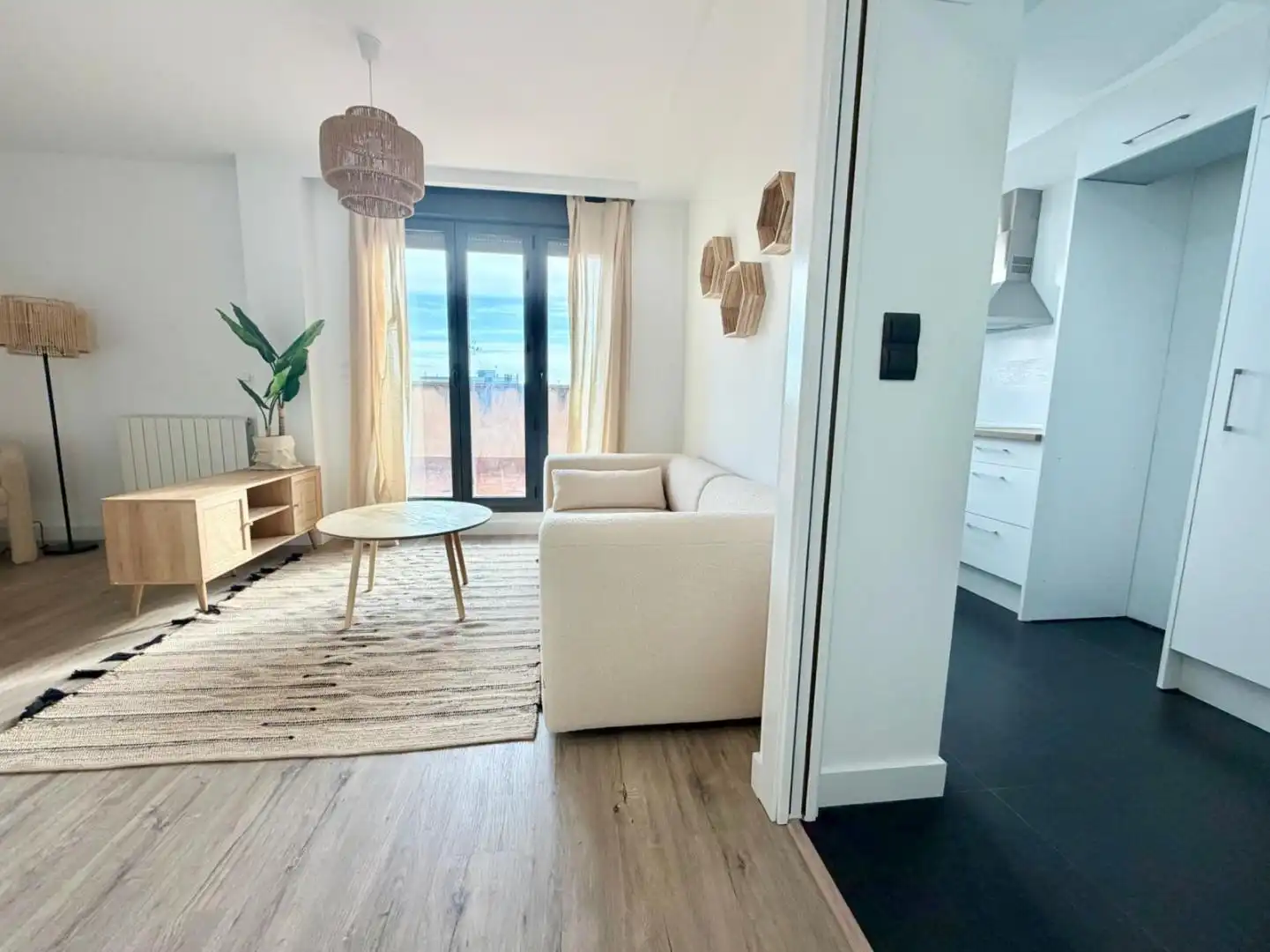 Sala de estar de Piso en venta en Villanueva de Gállego con Terraza, Trastero y Amueblado