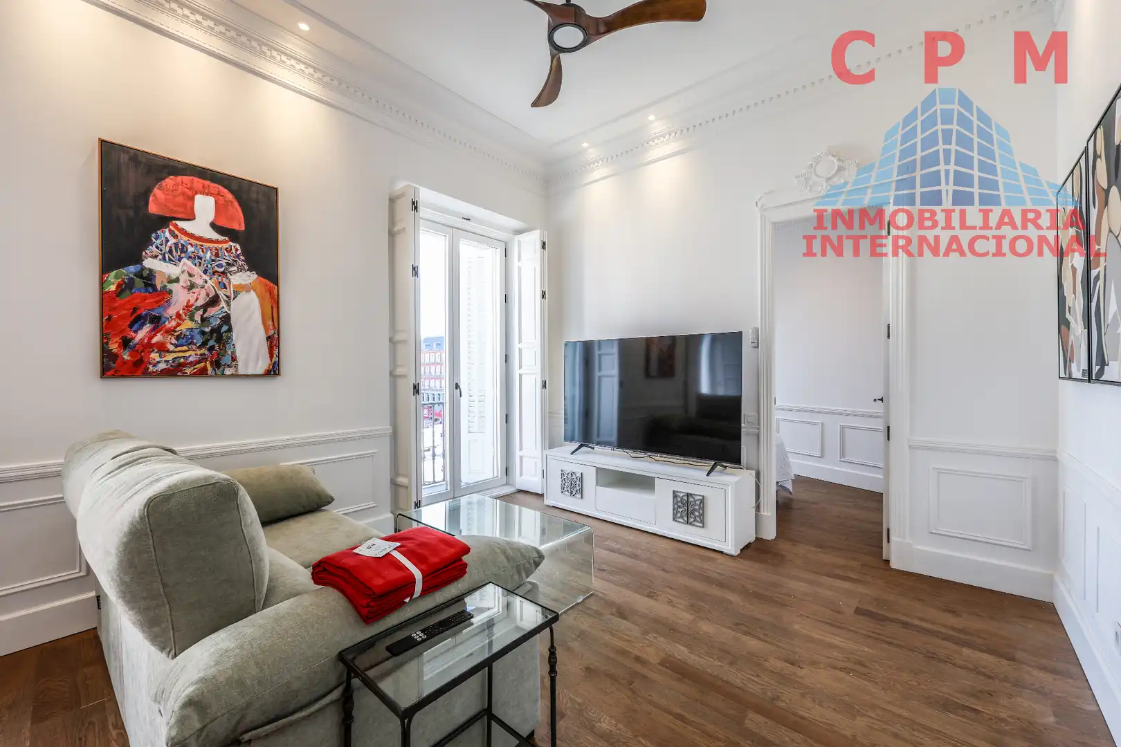 Living room of Flat for rent in Madrid  with Air Conditioner, Heating and Furnished