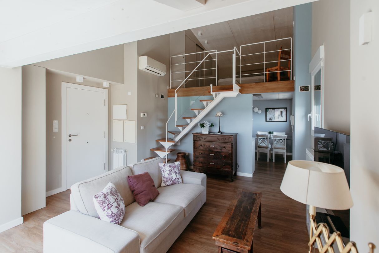 Living room of Attic to rent in  Huesca Capital  with Air Conditioner, Heating and Terrace