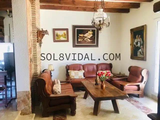 Sala d'estar de Casa o xalet en venda en Orihuela amb Aire condicionat, Jardí privat i Terrassa