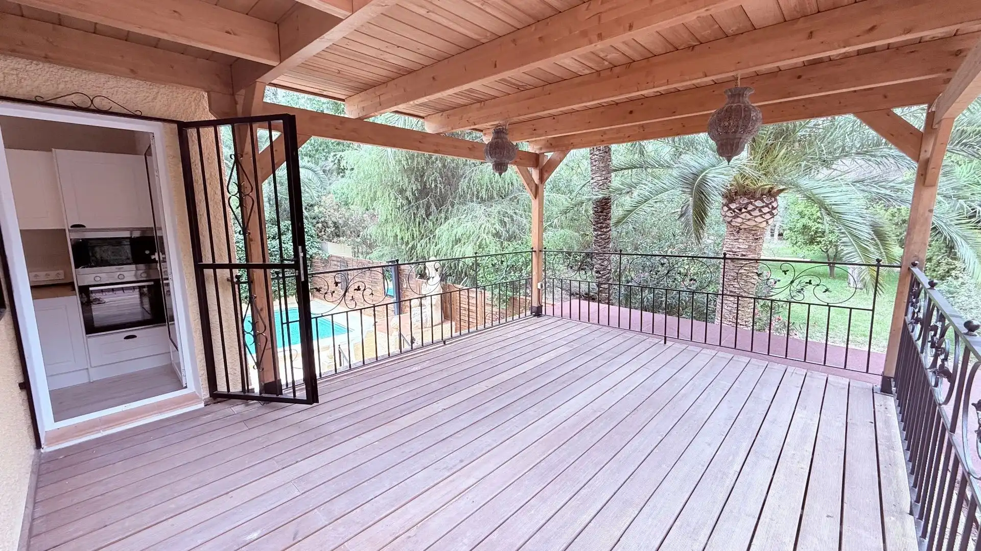 Terrassa de Casa o xalet de lloguer en L'Alfàs del Pi amb Aire condicionat, Jardí privat i Piscina