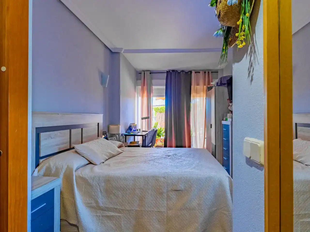 Bedroom of Flat for sale in Vera  with Air Conditioner, Private garden and Parquet flooring