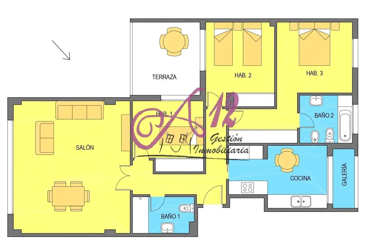 Flat for sale in Valencia  with Air Conditioner, Terrace and Community pool