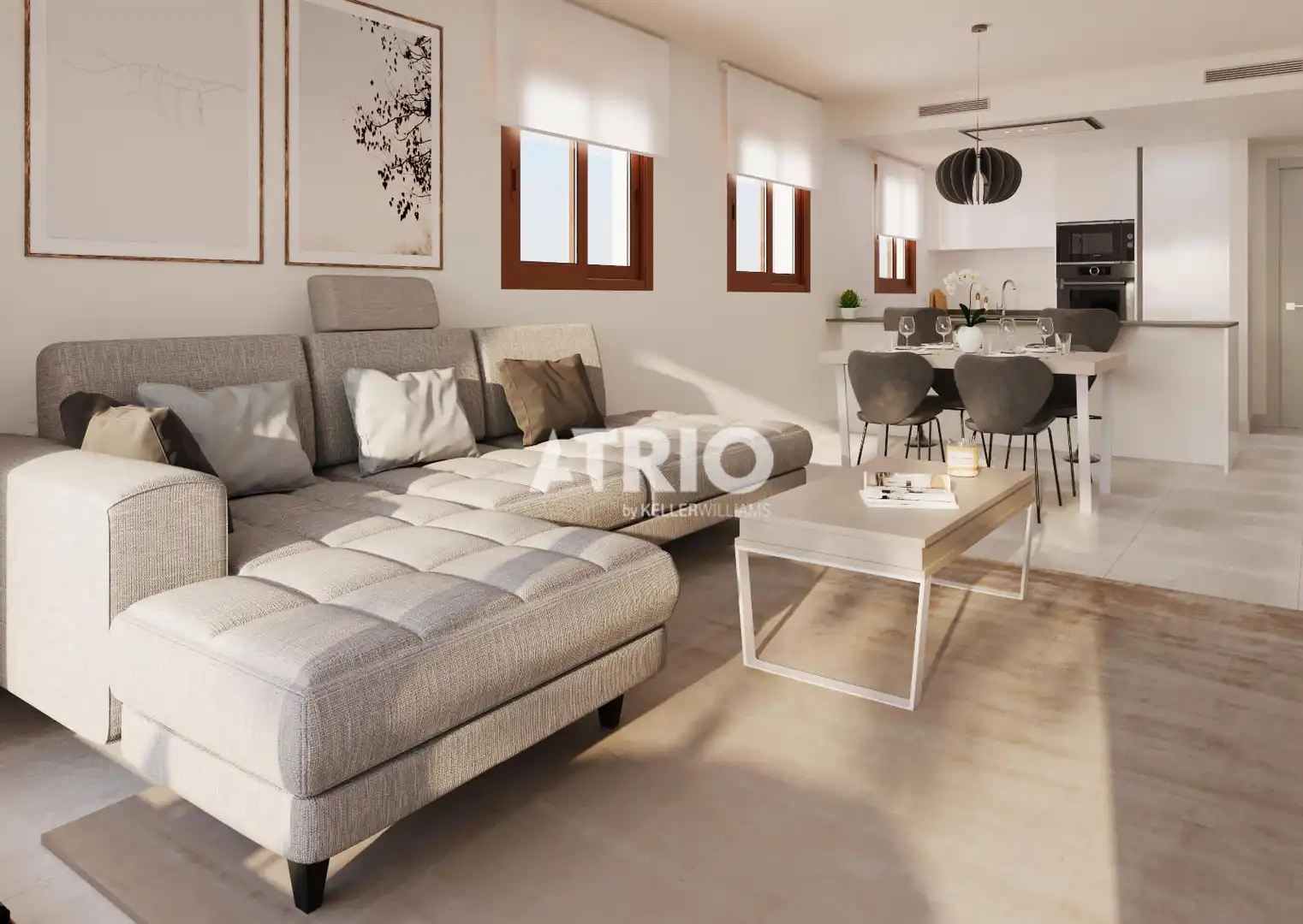 Wohnzimmer von Wohnung zum Verkauf in Capdepera mit Klimaanlage, Privatgarten und Terrasse