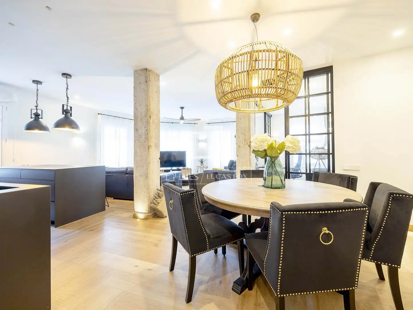 Comedor de Piso de alquiler en Valencia con Aire acondicionado, Calefacción y Parquet