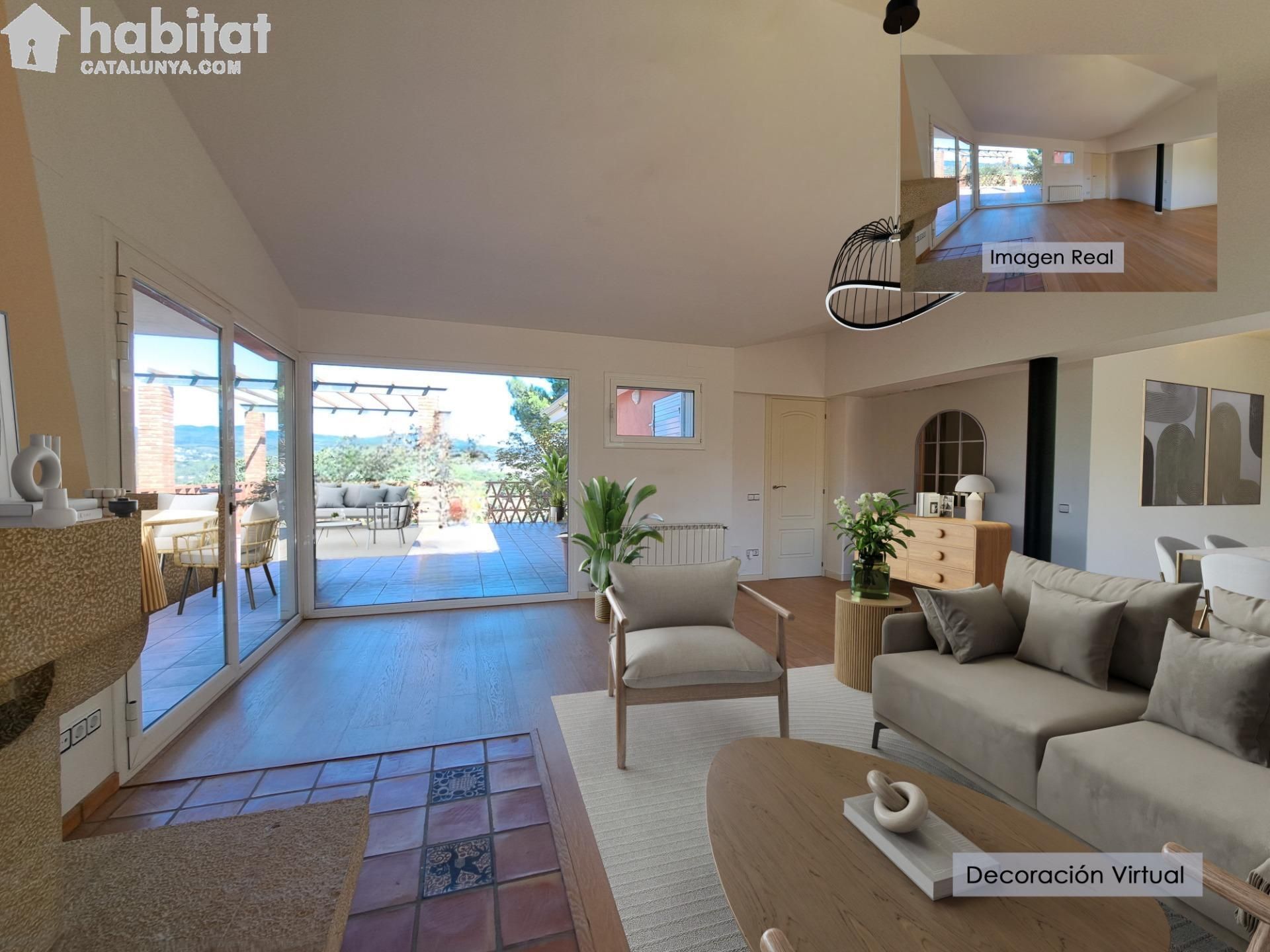 Sala d'estar de Casa o xalet en venda en Piera amb Calefacció, Jardí privat i Terrassa