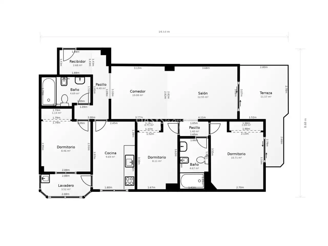 Flat for sale in La Manga del Mar Menor  with Terrace, Storage room and Community pool
