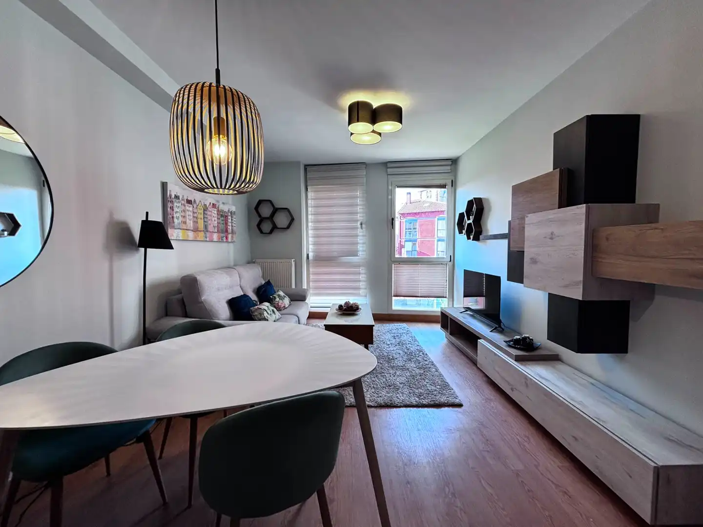 Sala d'estar de Apartament de lloguer en Burgos amb Calefacció i Moblat