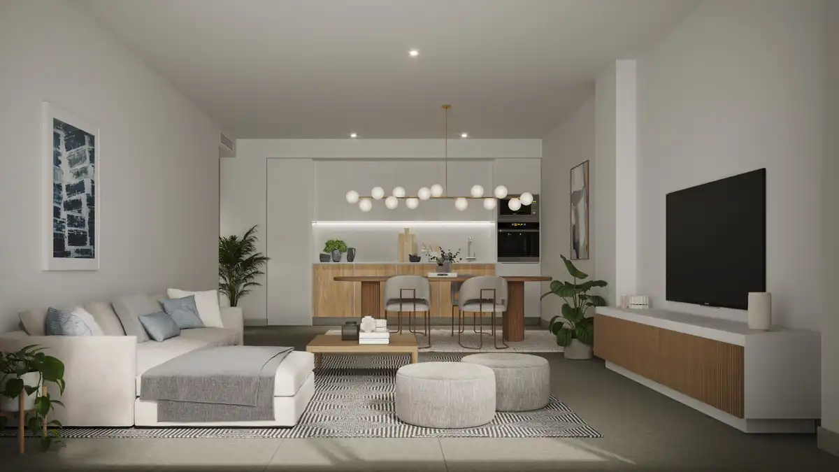 Living room of Flat for sale in Mijas  with Terrace and Storage room