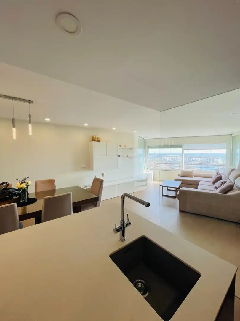 Sala de estar de Piso de alquiler en Alicante / Alacant con Aire acondicionado, Calefacción y Parquet