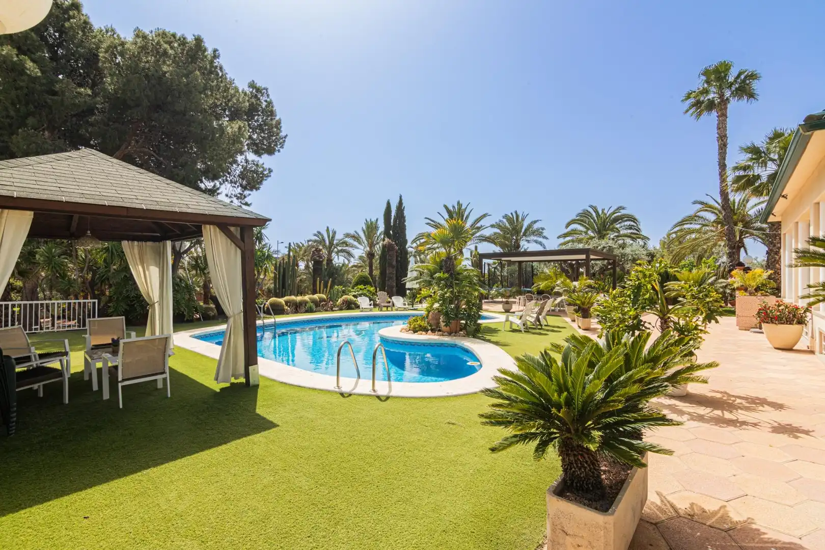 Jardín de Casa o chalet en venta en Elche / Elx con Jardín privado, Terraza y Piscina