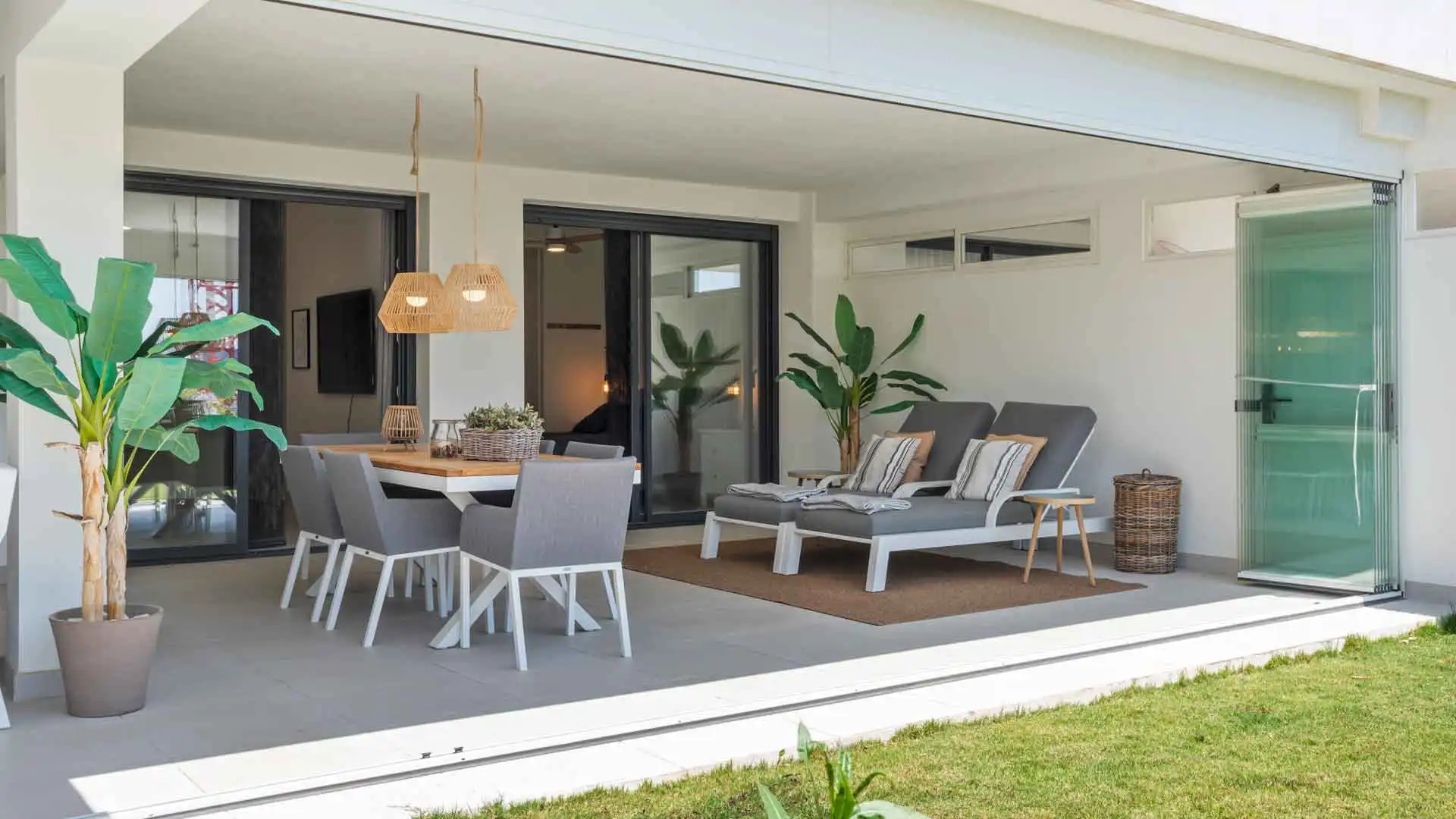 Terraza de Apartamento en venta en Estepona con Aire acondicionado, Jardín privado y Terraza