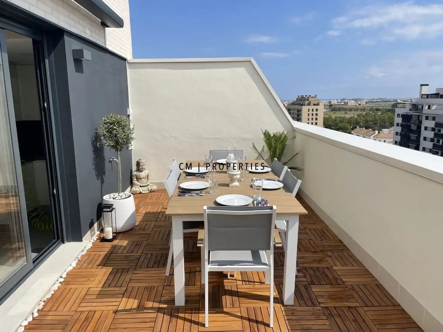 Terraza de Ático de alquiler en Valencia con Aire acondicionado, Calefacción y Terraza