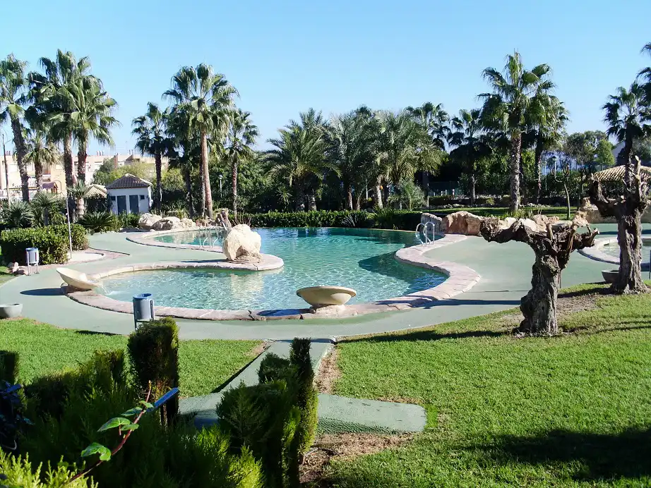 Swimming pool of Detached homes for sale in Santa Pola  with Air Conditioner, Terrace and Balcony