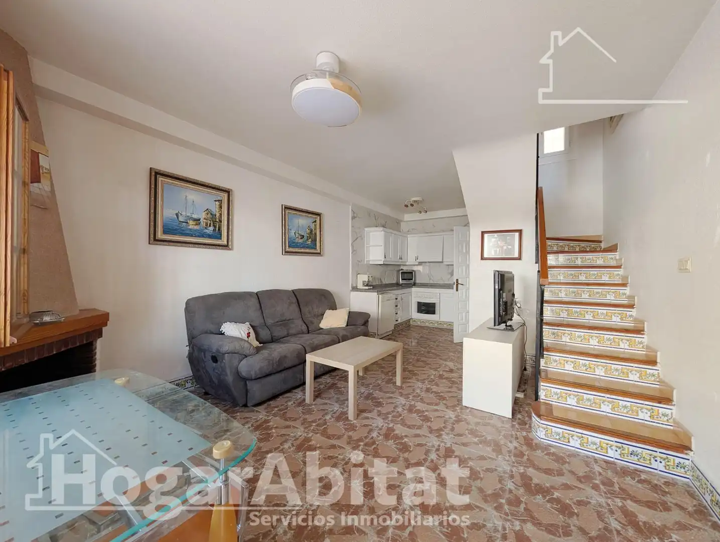 Wohnzimmer von Haus oder Chalet zum Verkauf in Santa Pola mit Klimaanlage, Terrasse und Möbliert