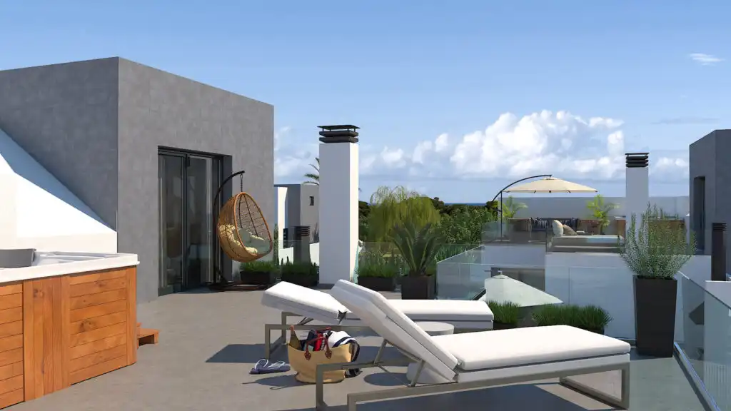 Terrassa de Casa o xalet en venda en Sant Joan d'Alacant amb Aire condicionat, Jardí privat i Terrassa