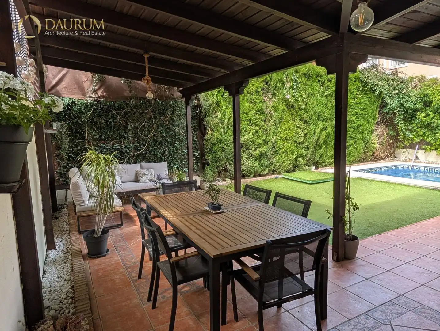 Terrace of Detached homes for sale in Espartinas  with Air Conditioner, Heating and Private garden