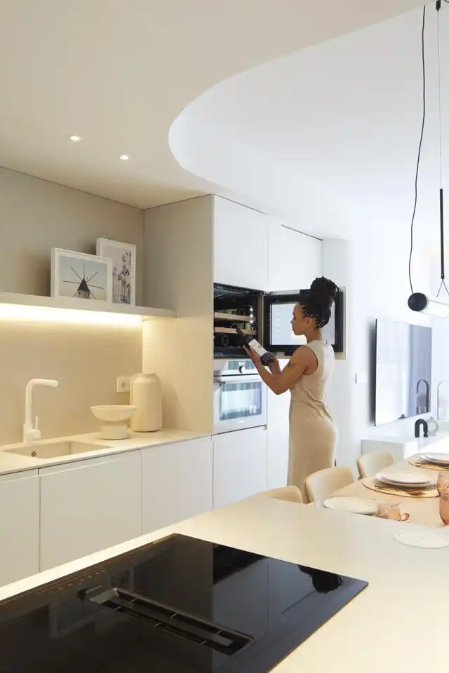 Cocina de Apartamento en venta en La Manga del Mar Menor con Aire acondicionado, Calefacción y Jardín privado