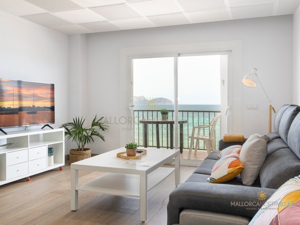 Living room of Apartment to rent in Santa Margalida  with Air Conditioner, Furnished and Washing machine