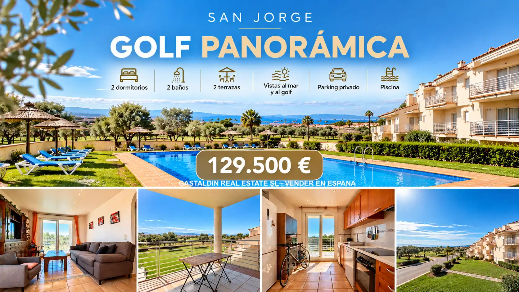 Appartement compact avec piscine à vendre à San Jorge / Sant Jordi