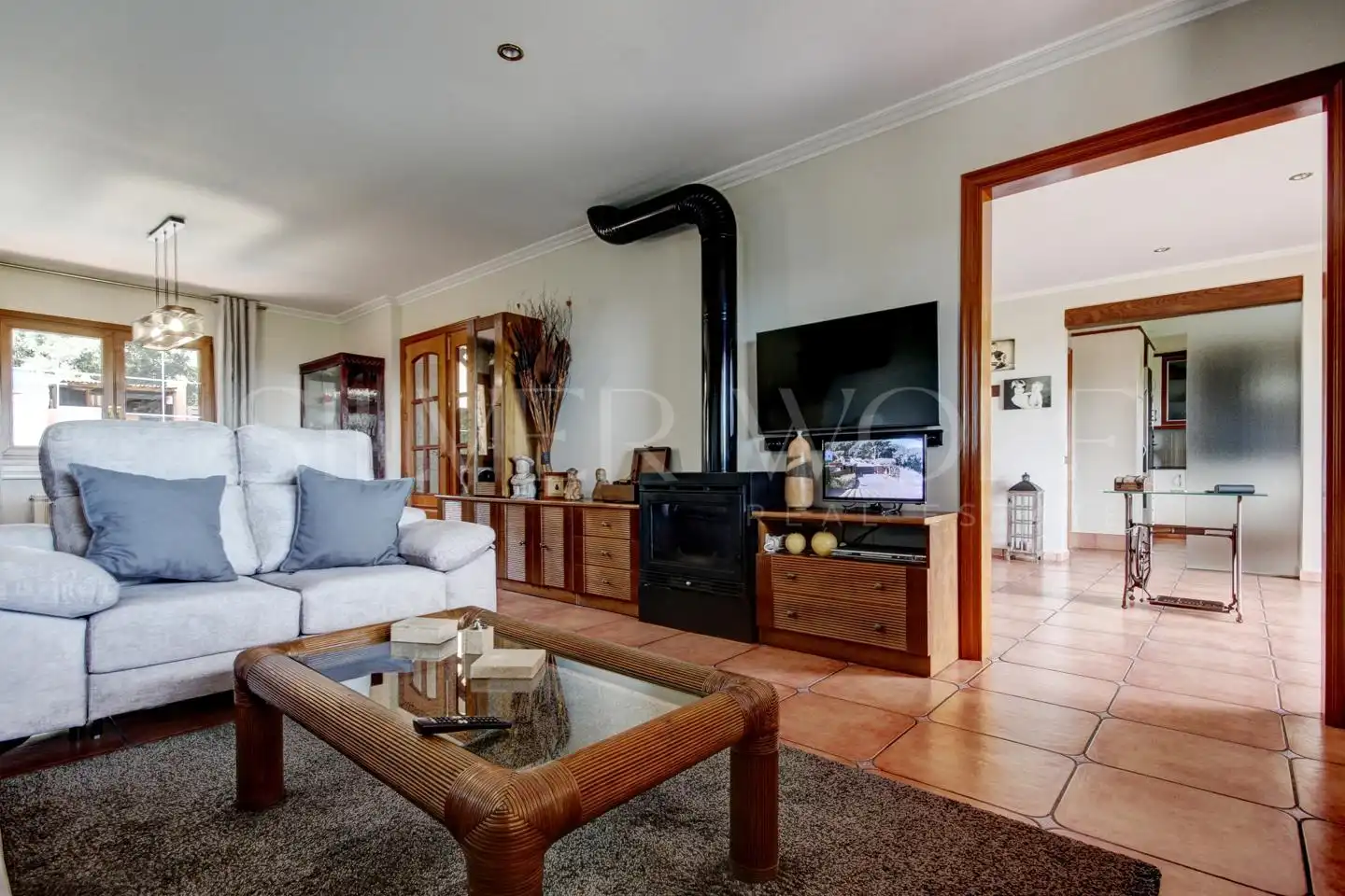 Sala d'estar de Casa o xalet en venda en Argentona amb Aire condicionat, Calefacció i Jardí privat