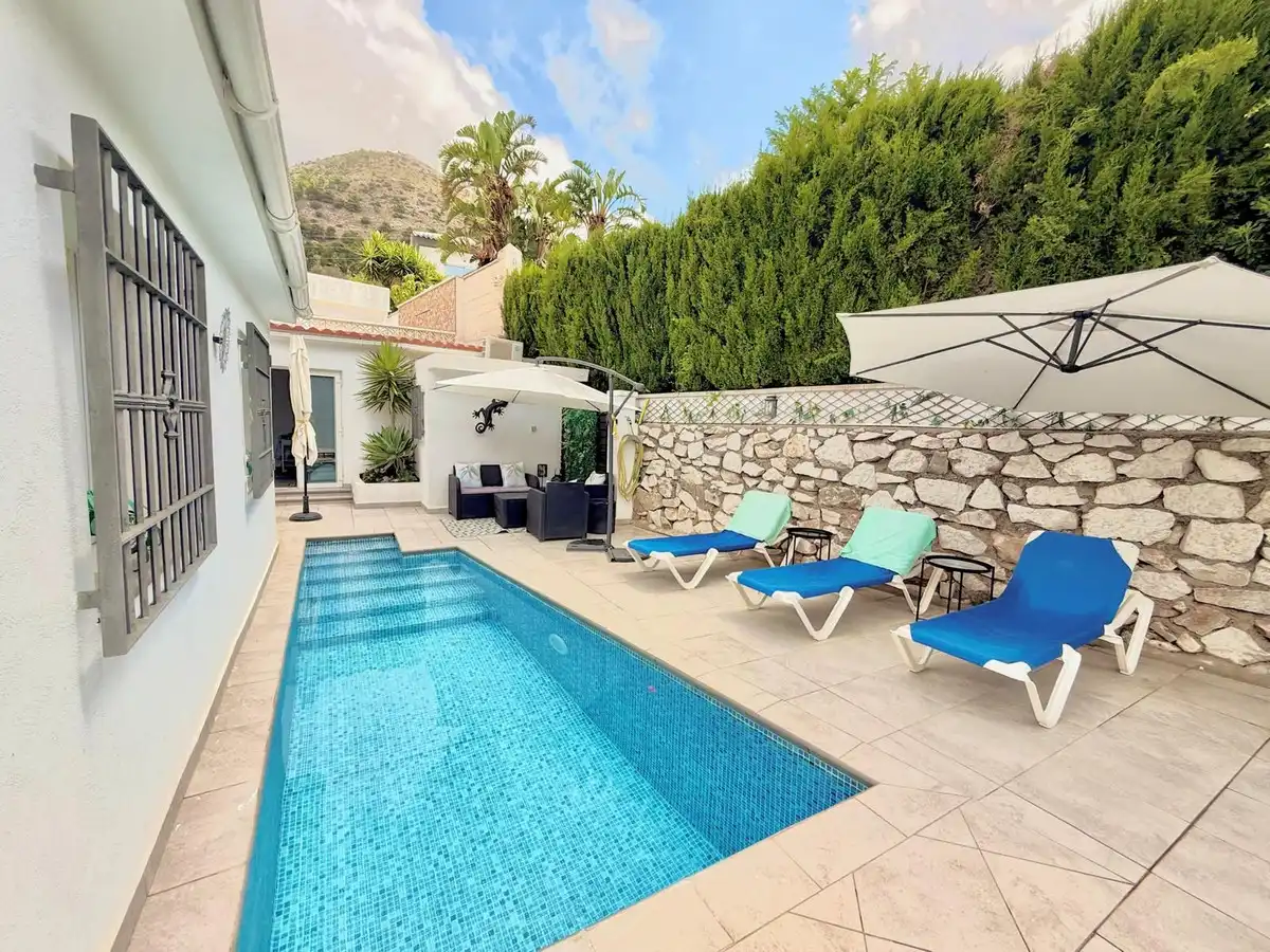 Swimming pool of Detached homes for sale in Benalmádena  with Air Conditioner, Heating and Private garden