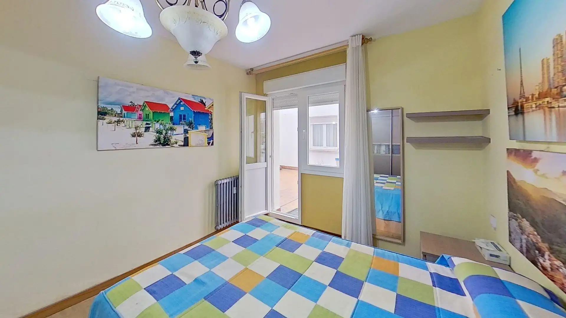 Schlafzimmer von Wohnung zum Verkauf in Gijón  mit Heizung, Parkett und Terrasse
