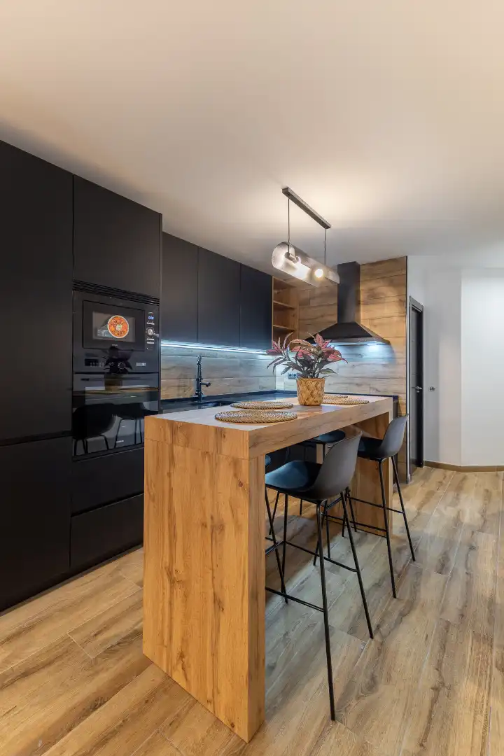 Cuina de Apartament de lloguer en Madrid amb Aire condicionat, Calefacció i Moblat