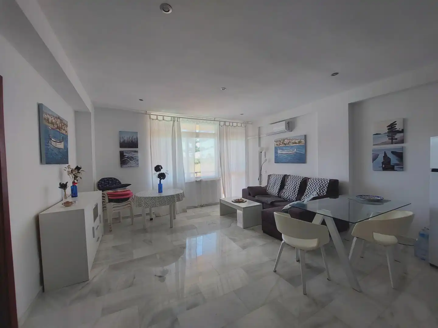 Sala de estar de Apartamento en venta en Roquetas de Mar con Aire acondicionado, Jardín privado y Terraza