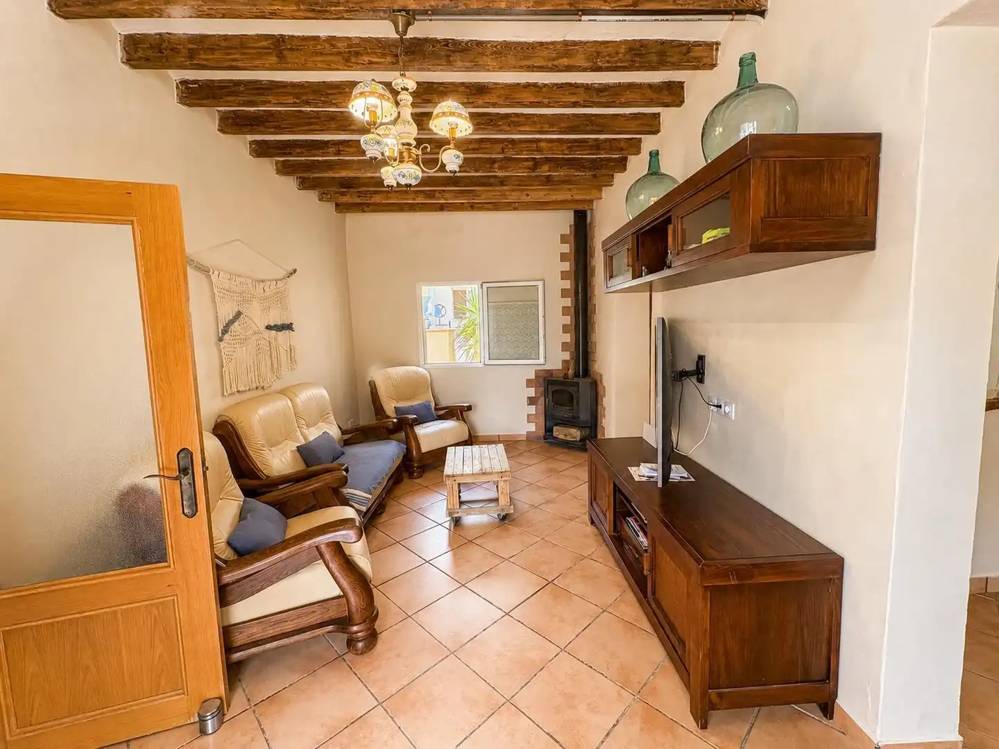 Sala d'estar de Casa o xalet en venda en Aspe amb Jardí privat, Terrassa i Traster
