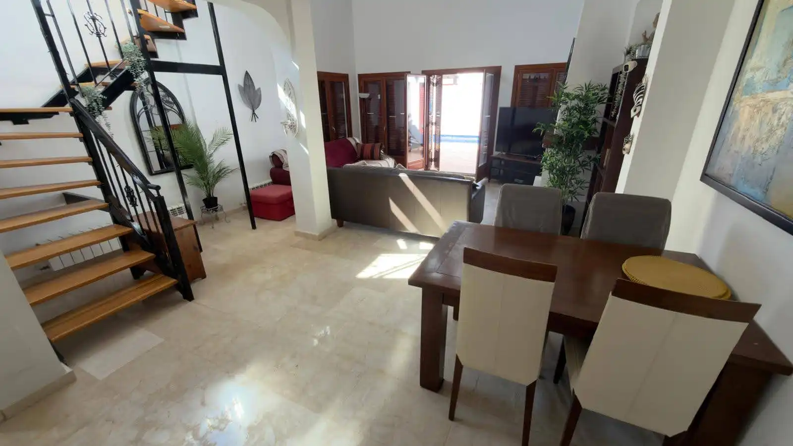 Sala de estar de Casa o chalet de alquiler en Murcia con Piscina y Amueblado