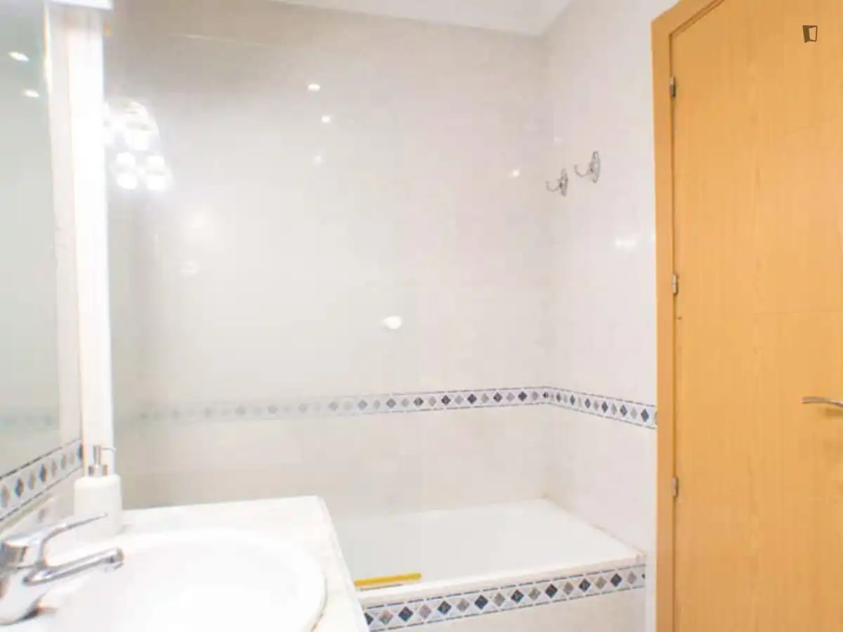 Bany de Apartament per a compartir en Madrid amb Moblat, Forn i Rentadora