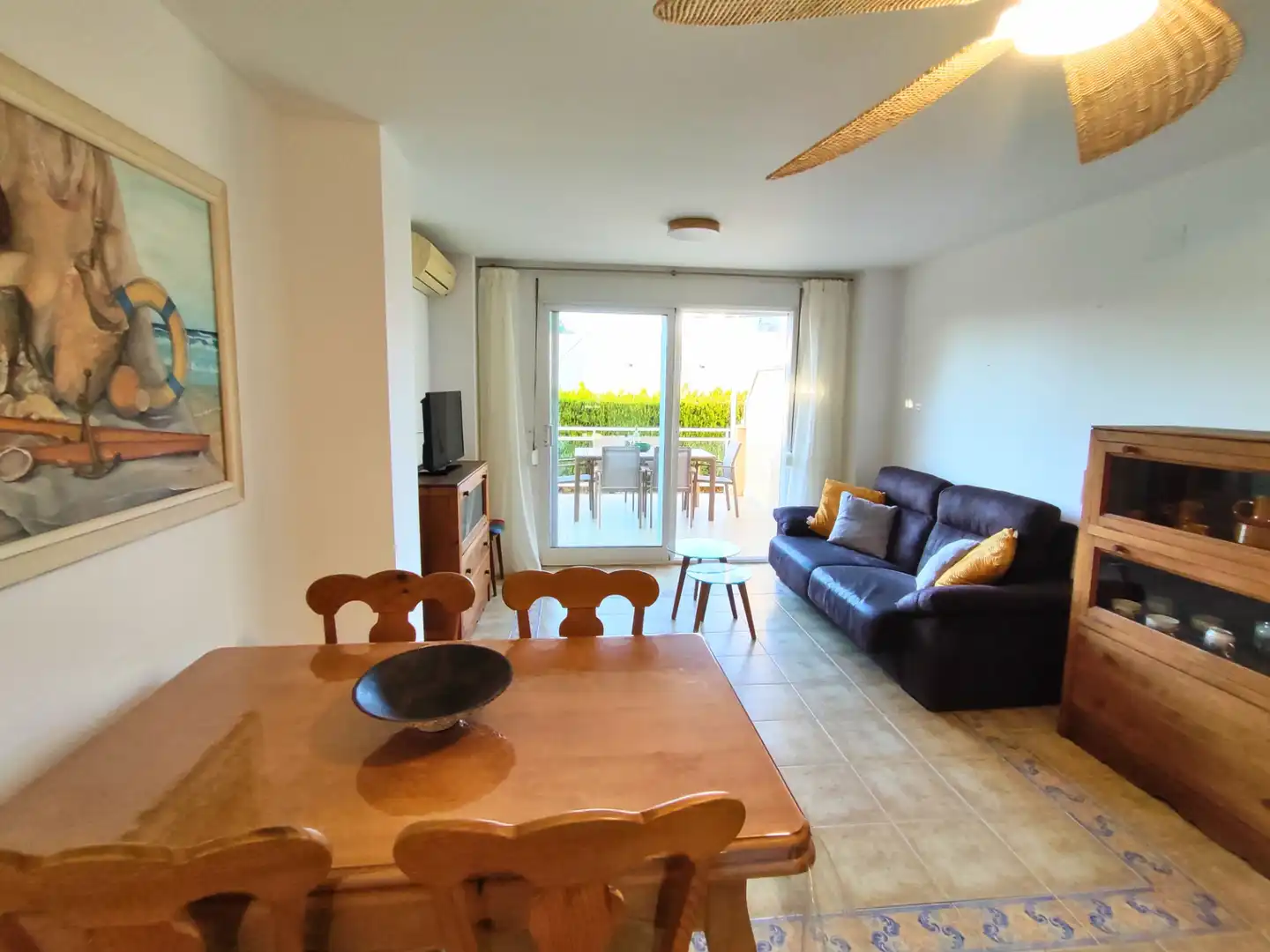 Living room of Flat for rent in Dénia  with Air Conditioner, Heating and Terrace