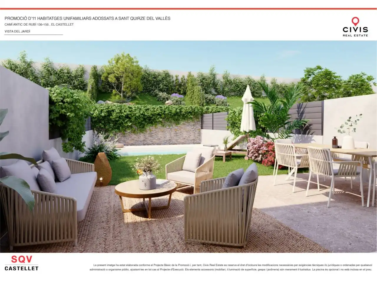 Terrassa de Casa o xalet en venda en Sant Quirze del Vallès amb Aire condicionat, Calefacció i Jardí privat