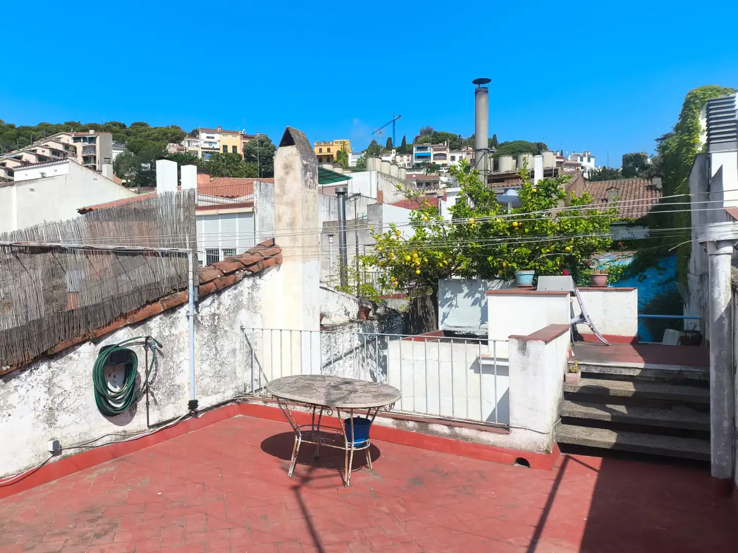 Terraza de Casa adosada en venta en Caldes d'Estrac con Calefacción, Parquet y Amueblado