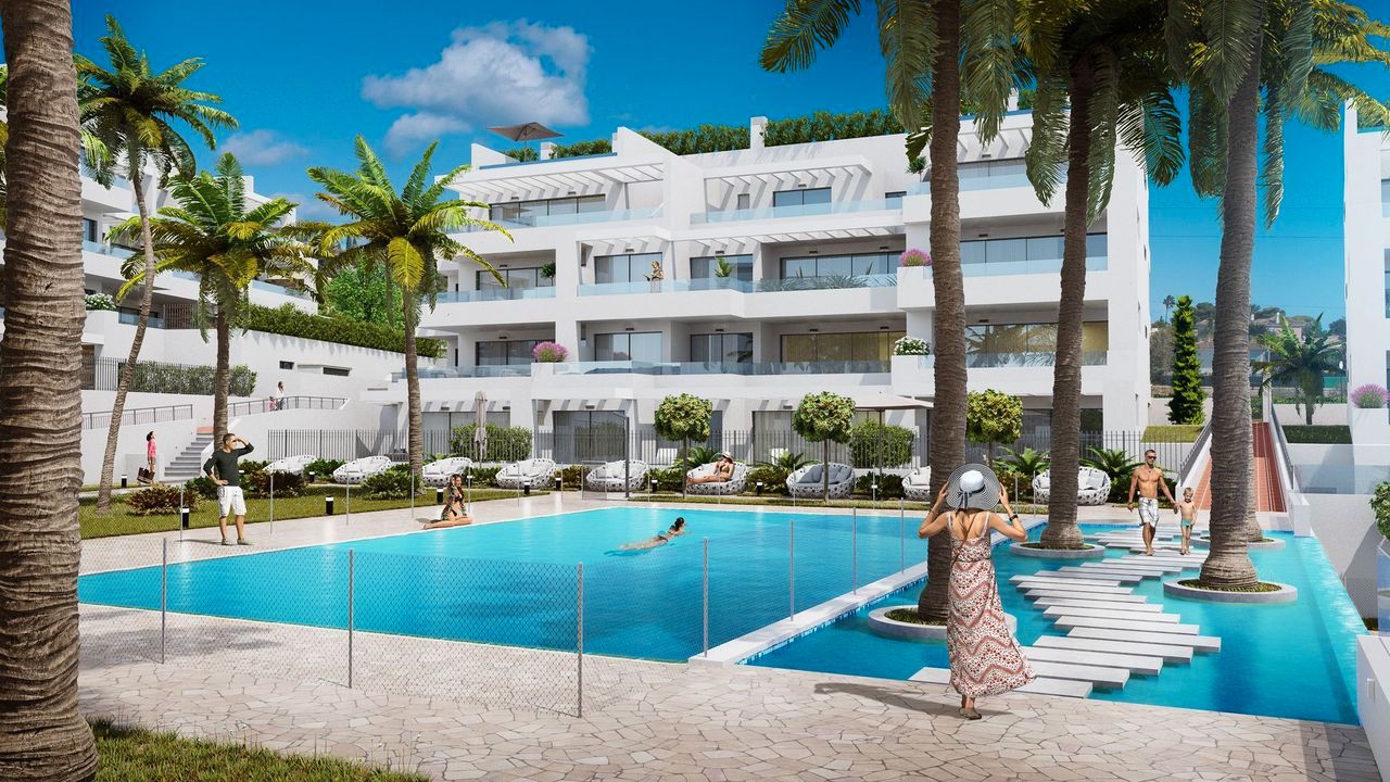 Exterior view of Flat for sale in Estepona  with Air Conditioner, Heating and Parquet flooring