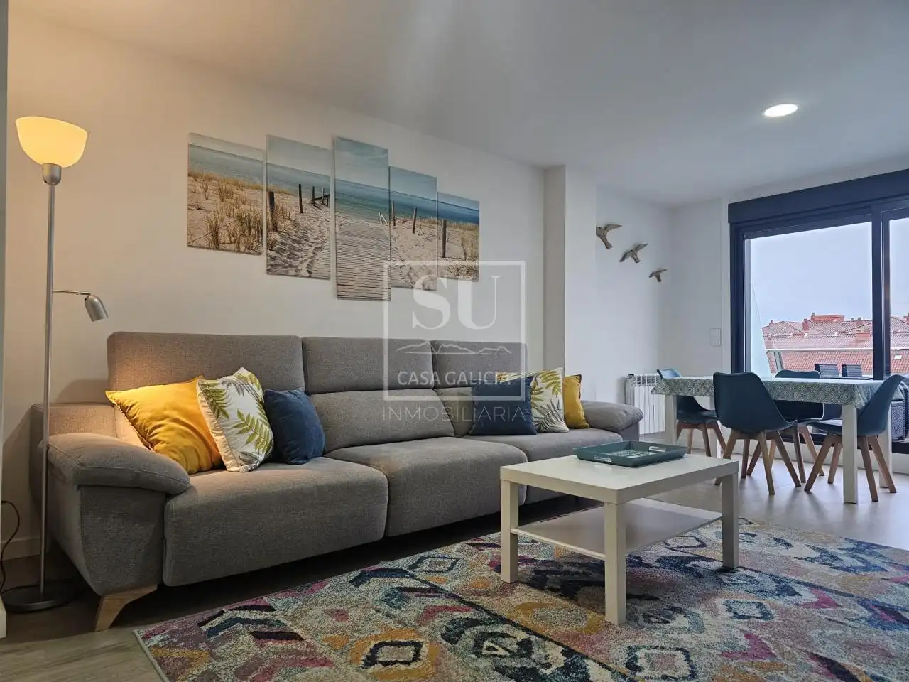 Sala de estar de Piso de alquiler en Baiona con Calefacción, Terraza y Trastero