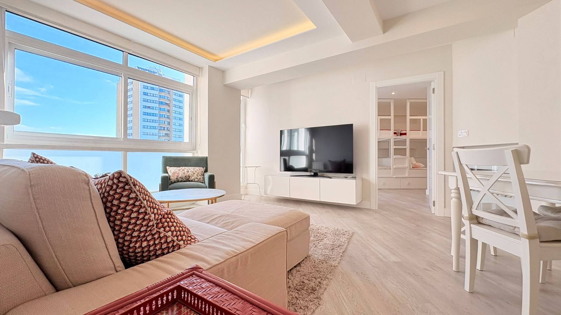 Living room of Flat for sale in A Coruña Capital   with Heating, Furnished and Oven