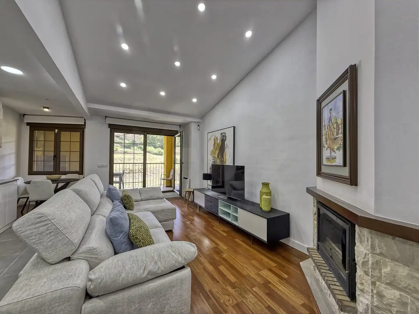 Sala de estar de Dúplex en venta en Alcalá de la Selva con Calefacción y Terraza