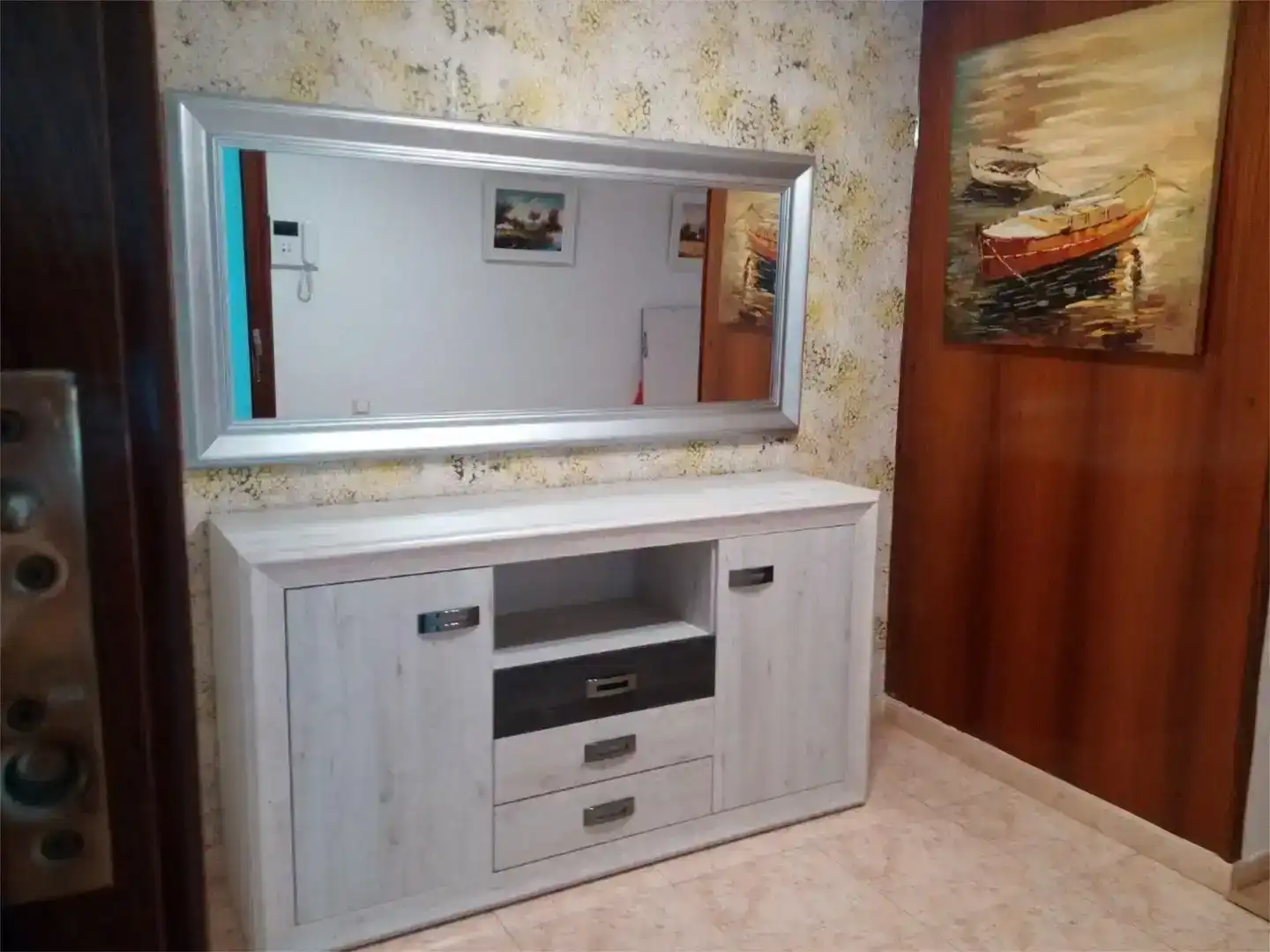 Sala de estar de Piso en venta en Moral de Calatrava con Aire acondicionado, Parquet y Amueblado