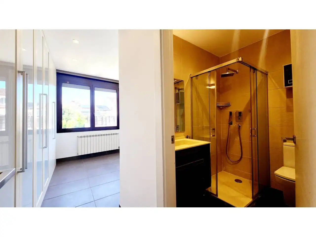 Badezimmer von Einfamilien-Reihenhaus zum Verkauf in Sabadell mit Klimaanlage, Heizung und Terrasse