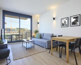 Sala d'estar de Apartament de lloguer en  Barcelona Capital amb Aire condicionat, Moblat i Forn