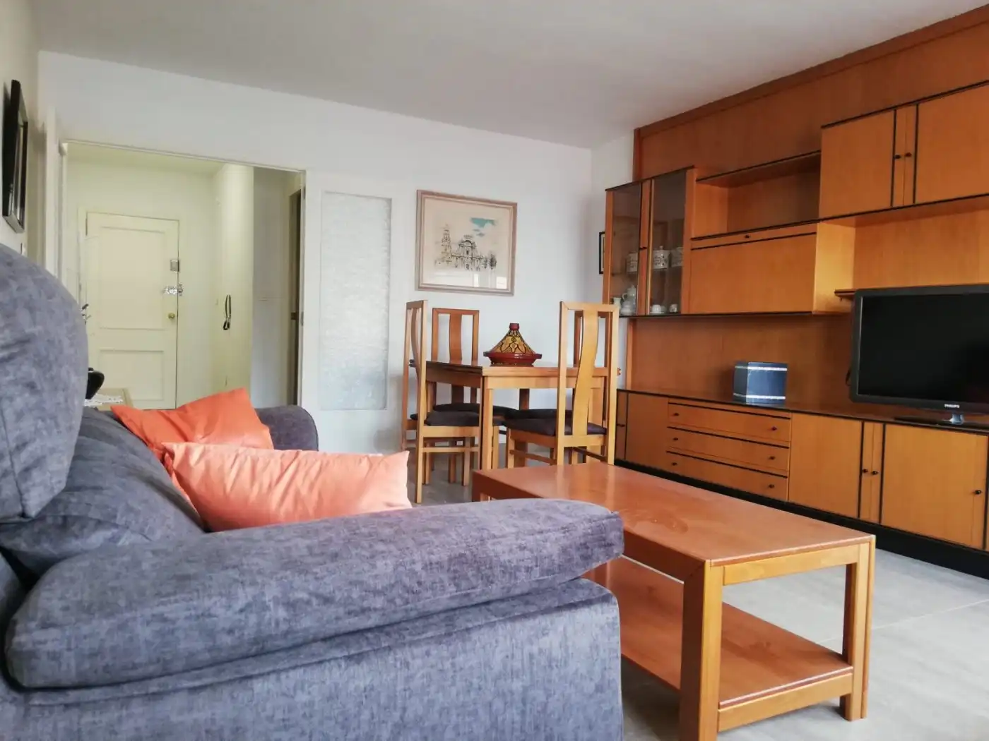 Sala de estar de Piso de alquiler en Murcia con Aire acondicionado, Terraza y Amueblado