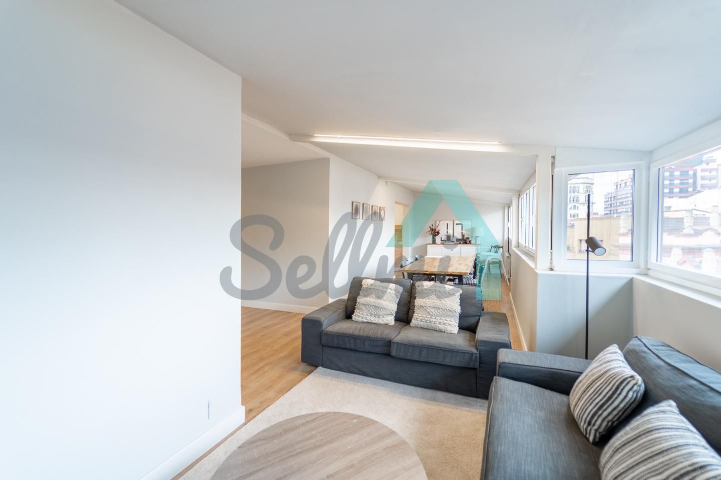 Living room of Flat to rent in Gijón   with Heating, Furnished and Internet