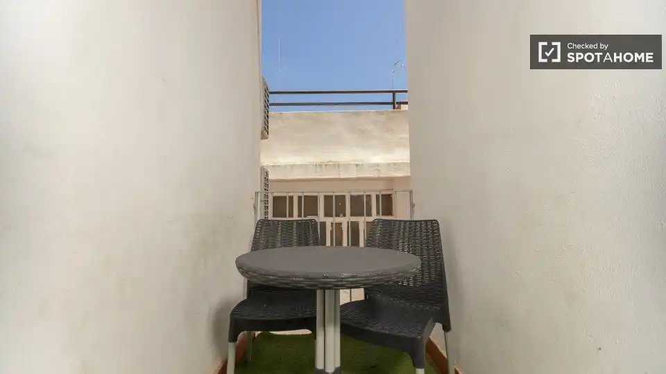 Terraza de Piso de alquiler en Valencia con Aire acondicionado, Calefacción y Amueblado