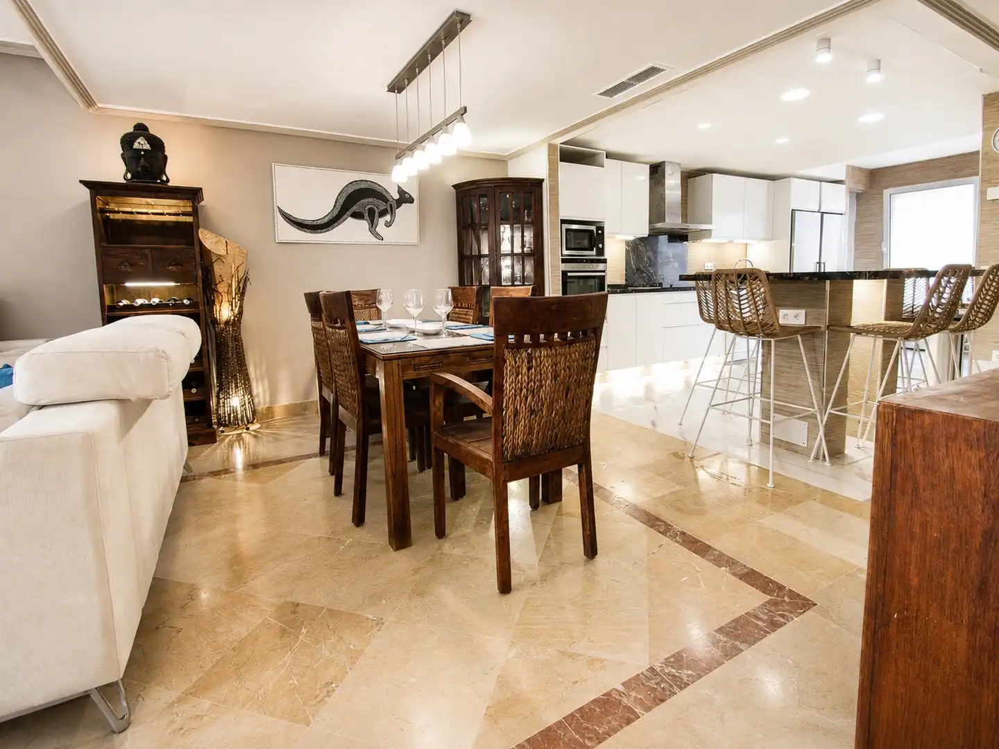 Dining room of Houses for rent in Marbella  with Air Conditioner, Heating and Private garden
